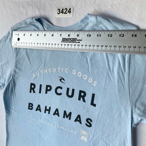 Rip Curl Women Short Sleeve Crewneck T-shirt Size S, Blue, Bahamas - Picture 2 of 7